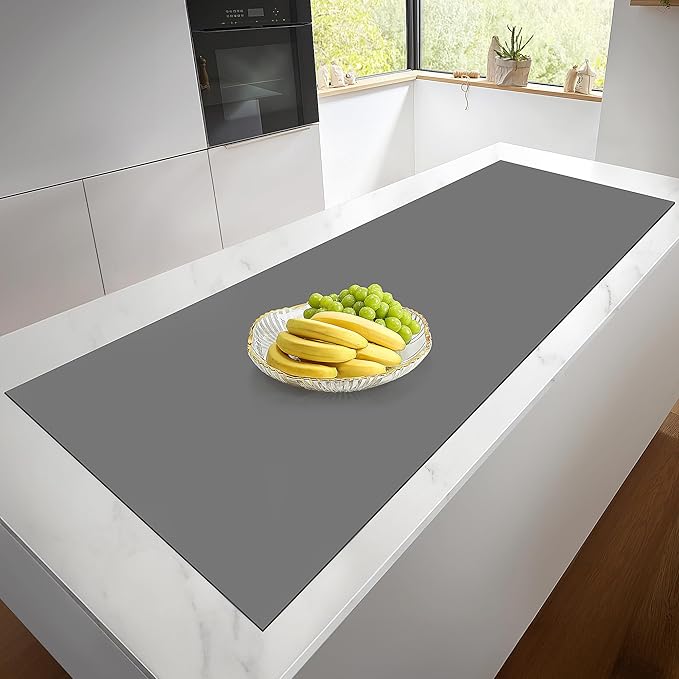 Silicone Mat Roll - Silicone Mats for Kitchen Counter, Heat Resistant Countertop Protector, Non-Slip Table Mat Desk Saver Pad, Multi-functional Cuttable Silicone Mat, Craft Mat - 17IN X 5FT
