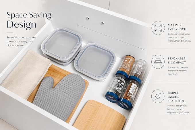 Pizza Dough Proofing Box Set of 3, Collapsible Dough Bowl Containers with Airtight Lids, Bread Proofing Box for Sourdough and Artisan Loaves, Stackable Bread Proofer for Home Bakers