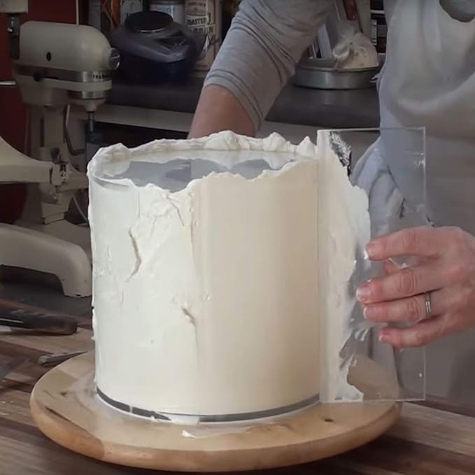 CAKESAFE – 2-10.25” Clear ¼” Acrylic Disks – Perfect Icing Tool to Smooth the Buttercream on Your Cakes