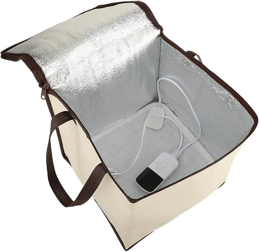 Bread Proofer Foldable Proofing Box Dough Proofer Heater Fermenting Warming Mat Heat Preservation Aluminum Film Portable Handle Thick Insulation Suita, 30L