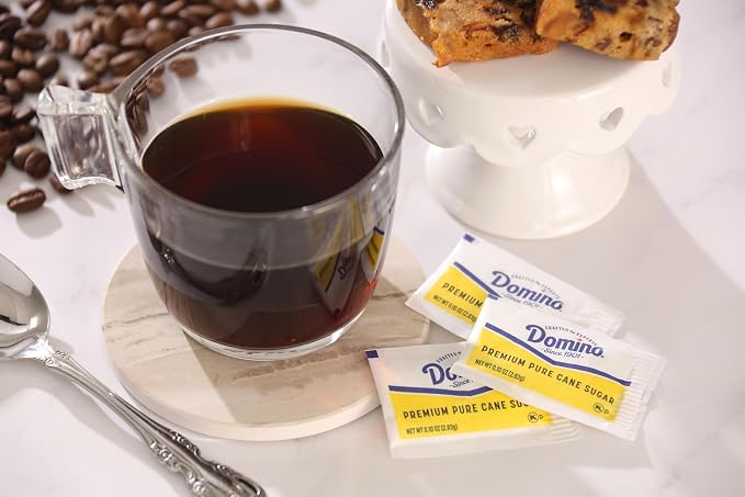 Domino® Sugar Packets, 400 Count (2.8 g each) in Dispenser Box | Single-Serve Portions, Consistent Measurement, Mess-Free Use, Dispenser Packaging, For Beverages, Self-Serve Stations