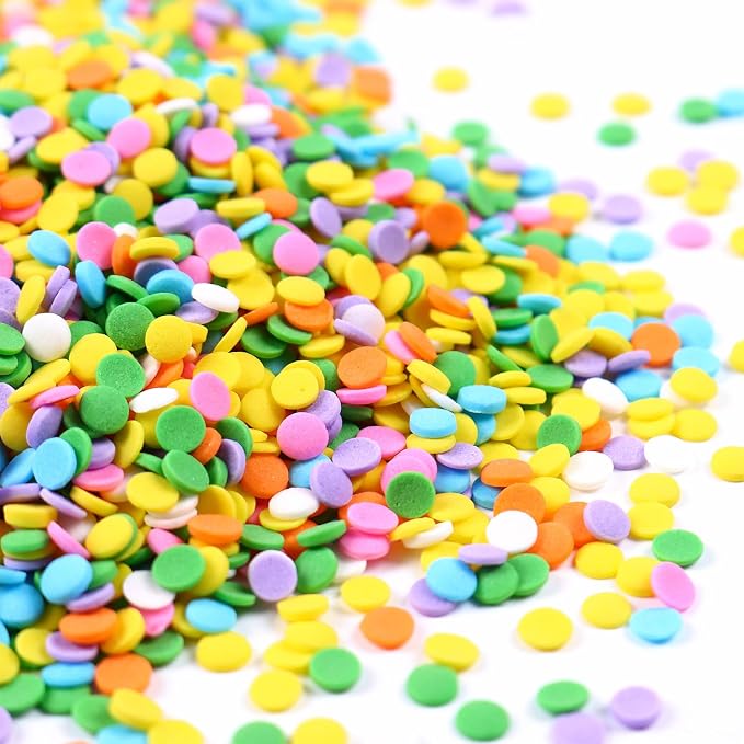 Easter Sprinkles for Cake Decorating Edible Rainbow Confetti Yellow Green Blue Pastel Sprinkles Mix 7 ounce for Cookies Chocolate Ice Cream Cupcake Topper