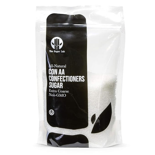 White Sparkling Sanding Sugar Crystals, (2 Lb) Extra Coarse Grain, Add a Sweet Crunch to Baked Goods, Bright White, High Sparkle When Baked, Holds up under Heat, Non-GMO, Gluten Free, Premium Quality Pure Cane Sugar No Confectioners Wax. By The Sugar Lab