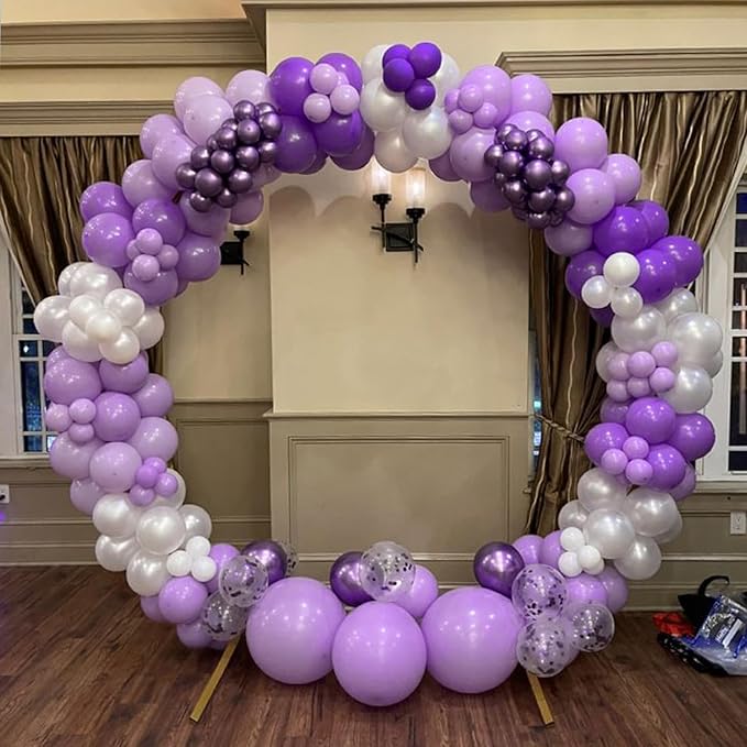 120pcs Purple Balloons, 18 12 10 5 inch Purple Balloons Different Sizes Balloon Arch Kit for Birthday Wedding Baby Shower Party Decorations