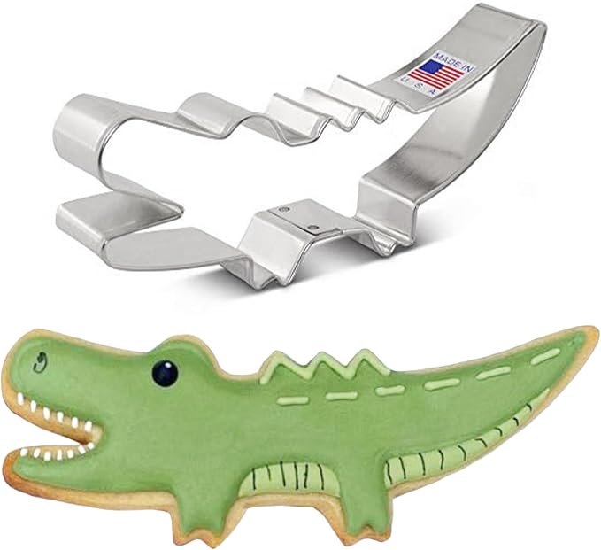 Ann Clark Cute Alligator Cookie Cutter, 5" Made in USA