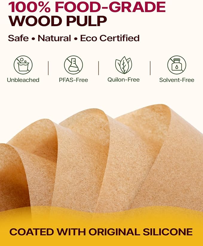 Katbite 200Pcs 12x16 In Unbleached Parchment Paper for Baking, Precut Parchment Paper Sheets, Heavy Duty Flat Baking Paper, Half Sheet Baking Sheets for Baking Cookies, Cooking, Air Fryer, Oven