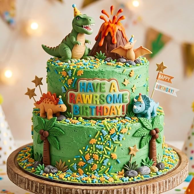 Manvscakes, Dinosaur Sprinkles for Baking, No Artificial Dyes, Natural Colors, Dino Cake Decorations, Nut and Gluten Free, Cupcake Toppings, 3oz