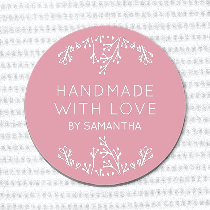 Made with Love Stickers, Handmade Gift Stickers, Personalized Food Labels, Favor Labels, Baked Good Stickers