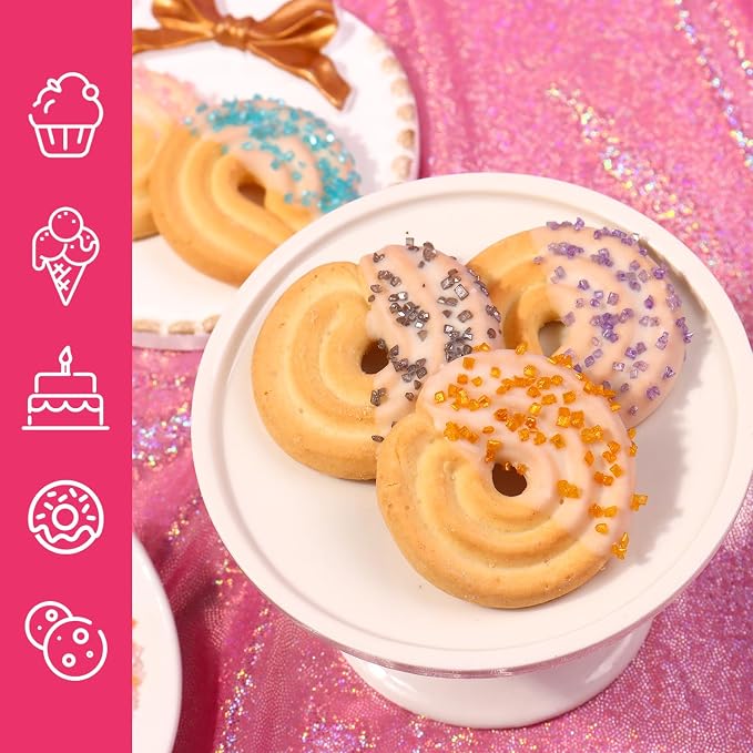 Halloween Sanding Sugar, Sprinkles For Cake Decorating, Cupcake, Cookies, Ice Cream Topper, Edible Sugar Sprinkles Sparkly Sugar Crystals (6 Packs) Gold, Orange, Purple, Green, Red, Grey