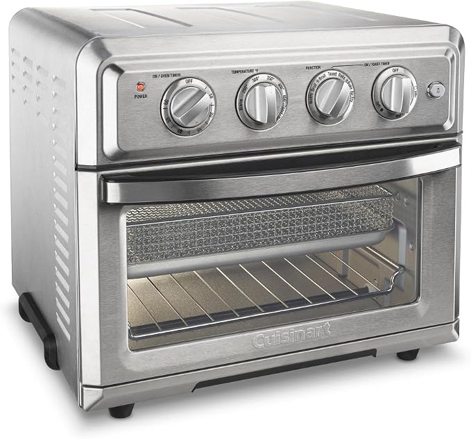 Cuisinart TOA-60 Convection AirFryer Toaster Oven, Premium 1800-Watt Oven with 7-in-1 Functions and Wide Temperature Range, Large Capacity AirFryer with 60-Minute Timer/Auto-Shutoff, Stainless Steel