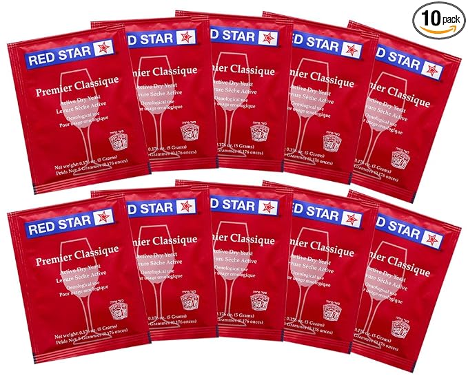 Red Star Premier Classique Wine Yeast, 5g - 10-Pack