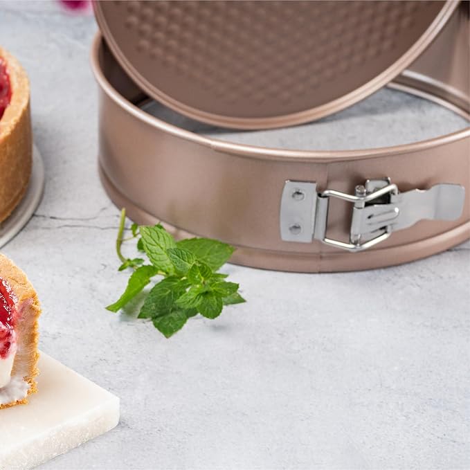 HAPPIELS 9in Springform Pan Nonstick for Oven Baking, PFOA & BPA Free | 9'' Cheesecake Mold Leakproof | Spring-form Round Cake Pans | Nontoxic Non Stick Spring Form Pan, Spring-Form Pans Leak Proof