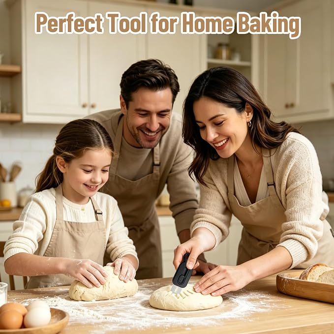 Obfuscate Sourdough Scoring Tool,Extractable Magnetic Bread Lame Dough Scoring Tool with 35 Replaceable Blades,Sourdough Bread Baking and Bread Making Tools(Black)