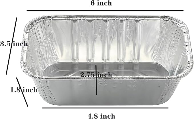 Waytiffer 30 Pack 1Lb mini Loaf Pans Heavy Duty Disposable Aluminum Foil Bread Tins Standard Size - 6" X 3.5" X 2.5" Oven Safe Sturdy Small Bread Tin Pans-1 Pound Loaf Pans …