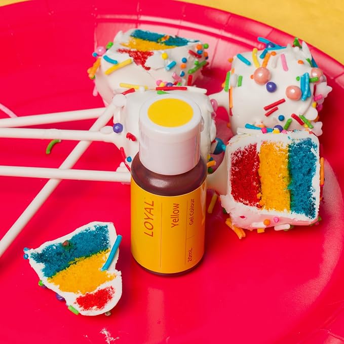 Loyal Gel Food Coloring | Vibrant Color for Buttercream, Fondant, Royal Icing, Gum Paste, Marzipan and Cake Batter | Gel-Based Concentrated Food Dye - 20ml Yellow