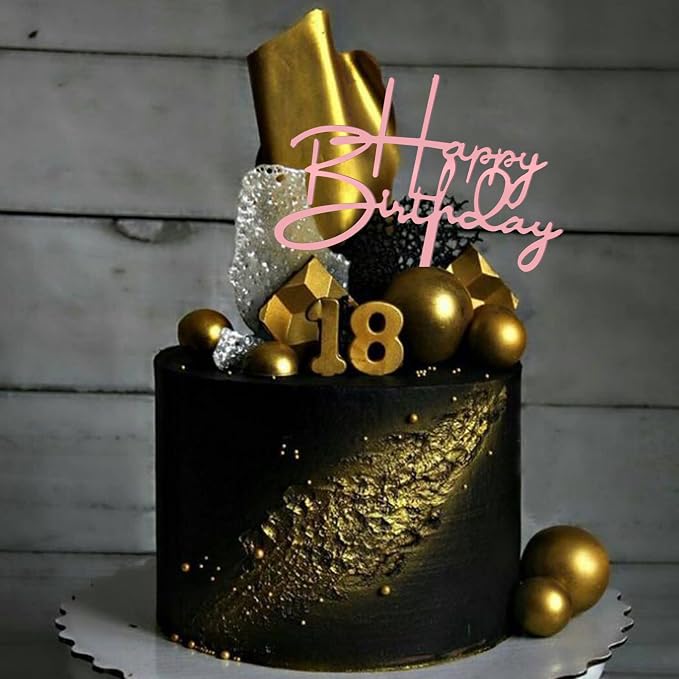 28PCS Acrylic Happy Birthday Cake Topper Birthday Cupcake Topper Cake Pick Decorations for Birthday Party Cake Desserts Pastries 4 Colors 7 Styles