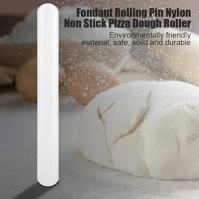 Fondant Rolling Pin, 9.1in Cake Rolling Pin Non Stick Roller Nylon Pizza Dough Roller DIY Cake Baking Decorating Tool for Cookie Pastry Fondant
