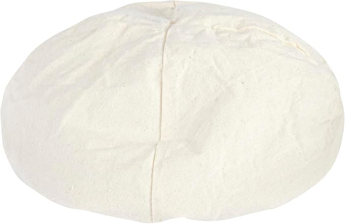 Restaurantware Bread Proofing Basket 9 Inch Round Pack of 1 Rattan Dough Fermentation Basket With Cotton Liners, Oval Banneton Bread Rising Bowl For Home, Commercial, and Artisanal Baking