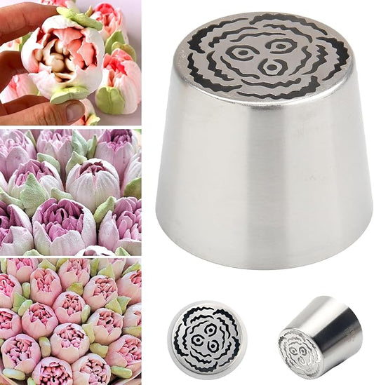 Extra Large Russian Piping Tips for Marshmallows Stainless Steel Flower Frosting Nozzles many styles Cake Decorating Baking tool for Buttercream, Cupcakes Cookies(SL49)