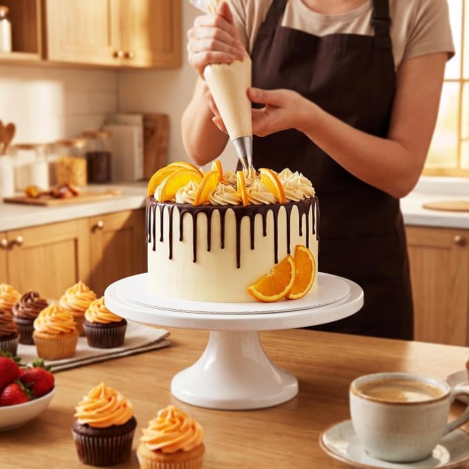 HORLIMER 50 Pack Cake Boards 12 Inch Round, Food-Grade Circle Cardboard Cake Drums Base, White Cake Plates for Birthday, Party, Wedding Display