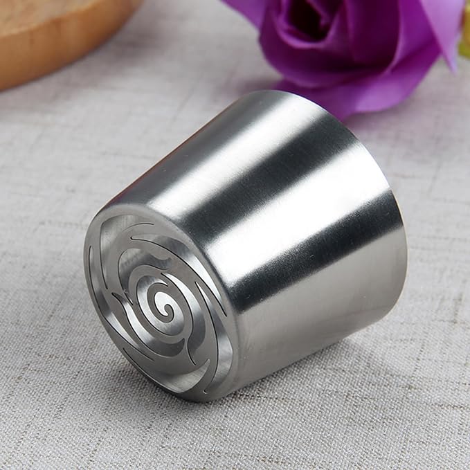 Extra Large Russian Piping Tips - Stainless Steel Flower Nozzles Set for Cake Decorating, Rose & Floral Icing Tips for Cupcakes, Cookies Professional Baking Tools (XXL, Style 40)