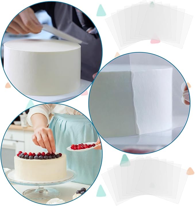 Xthrotsenk Transparent Cake Cream Scraper Plastic Cake Scraper 15 Pcs | Flexible Spatula Cakes Smoother for Icing Fondant Smoother Supplies Acrylic Cakes Scrapers DIY Baking Tool