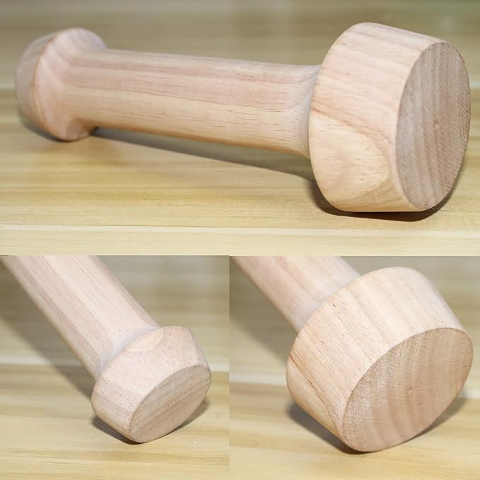 Tart Tamper Set, Wooden Molds Egg Tarts Tamper Pastry Tools for Mini Muffin Tins or Tart Pans, DIY Baking Shaping Kitchen Tool & Pastry Brush