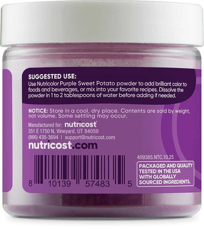 Nutricost Purple Plant Based Food Coloring From Purple Sweet Potato Powder (75 Servings) - Nutricolor Color Alternative For Food & Beverages