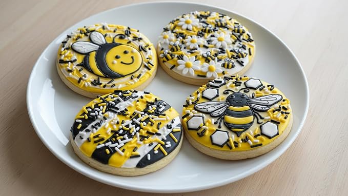 NCS Black, Yellow & White Jimmies Edible Sprinkles – Cupcake, Cake & Cookie Decorations, 7 oz