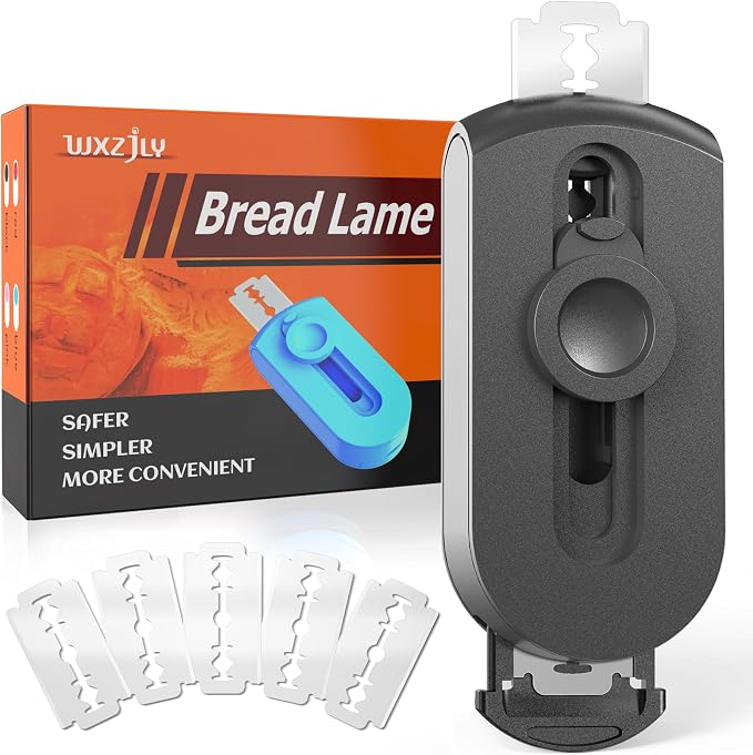 Dough Scoring Bread Lame for Sourdough Baking, Sturdy Tool with Built-in Blade Storage & Key Lock, Secure Push-Pull, Extractable & Magnetic, Professional Bakers Essential