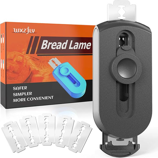 Dough Scoring Bread Lame for Sourdough Baking, Sturdy Tool with Built-in Blade Storage & Key Lock, Secure Push-Pull, Extractable & Magnetic, Professional Bakers Essential