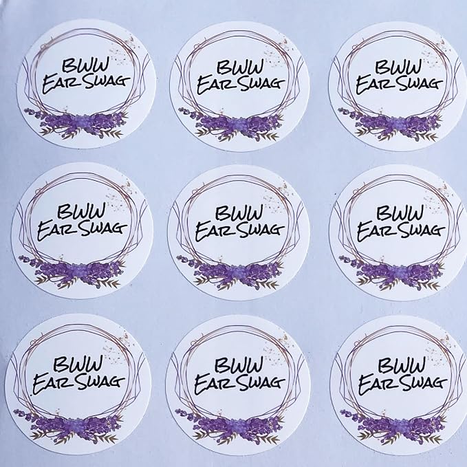 Custom Stickers for Weddings, Birthdays & Businesses - Personalized Labels with Your Logo - Waterproof, Fade and Heat Resistant - Pack of 100-1000 (Wreath V, 2 Inch)