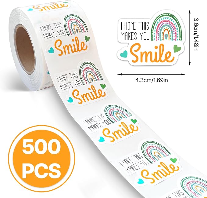 500Pcs Thank You Stickers for Small Business Online Retailers Small Shop Mail Envelopes Baking, Sealing Packaging Gift Wrap Stickers