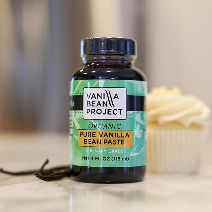 Organic Vanilla Bean Paste | Baking Necessity | Pure Vanilla for Cooking | Vanilla Bean Project | 1 Quart, 32 Ounces
