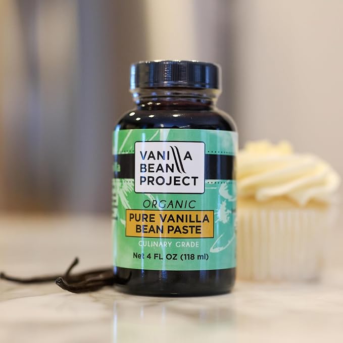 Organic Vanilla Bean Paste | Baking Necessity | Pure Vanilla for Cooking | Vanilla Bean Project | 4 Ounces