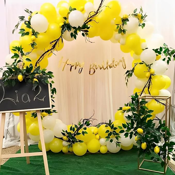 Voircoloria 110pcs Yellow Balloons 12inch Yellow Latex Party Balloons for Graduation, Wedding, Birthday, Gender Reveal, Baby Shower, Anniversary, Sunflower and Honeybee Theme Party Decorations