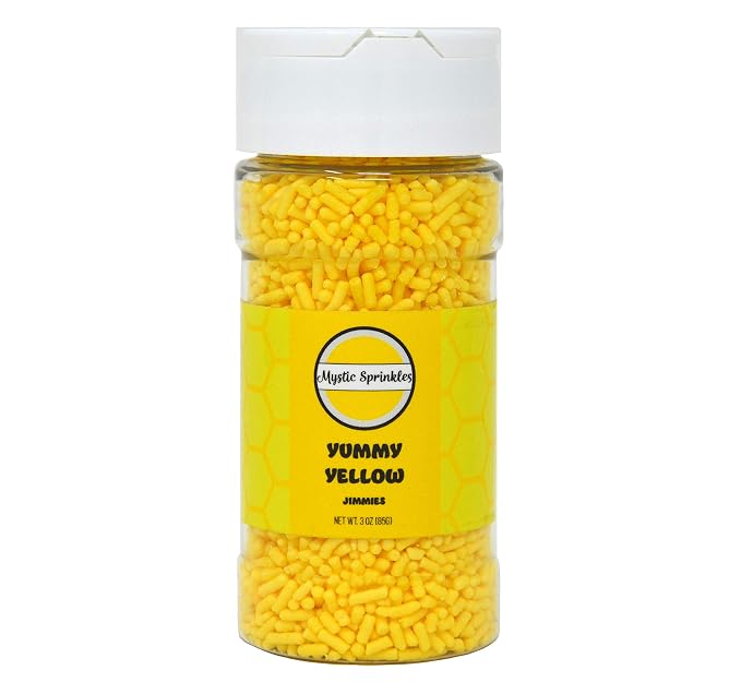 Mystic Sprinkles Solid Color Jimmy Sprinkles (Yummy Yellow Jimmies)