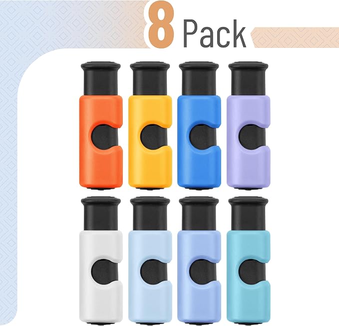 Mr. Pen- Squeeze and Lock Bread Bag Clips, 2.4 Inch, 8 Pack | Multicolor Squeeze Lock Clips, Reusable Bag Closures for Bread, Snacks, Coffee, Food Storage, Fits Thick and Thin Bags