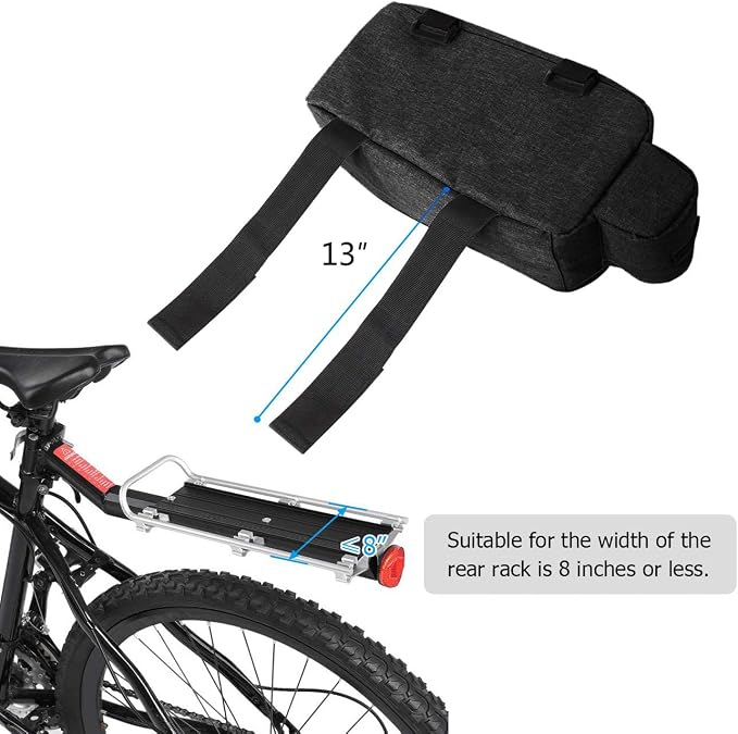 RAYMACE Bike Rear Rack Bag, Bike Trunk Cooler Bag, Bicycle Pannier for Warm or Cold Items