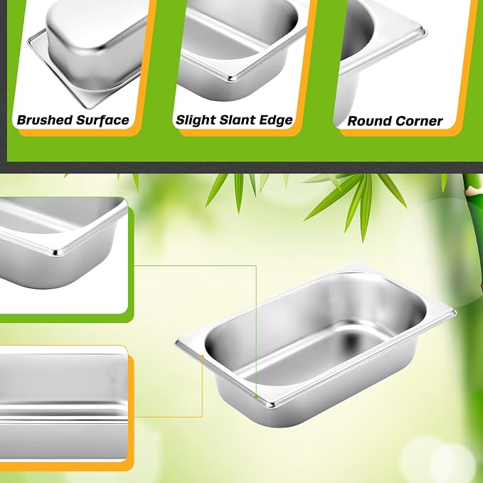 Funnymoom 2 Pcs Stainless Steel Loaf Pans 9.5 x 5 Inch Bread Baking Pans Bakeware for Kitchen Baking Bread Cake Toast Casseroles Vegetables Dishwasher Safe