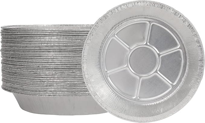 Waytiffer 9" Pie Pans (30pack) - Disposable Aluminum Foil Pie Tins,Heavy-duty, Baking Tin Plates, Standard Size