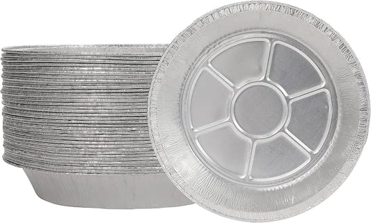 Waytiffer 9" Pie Pans (30pack) - Disposable Aluminum Foil Pie Tins,Heavy-duty, Baking Tin Plates, Standard Size