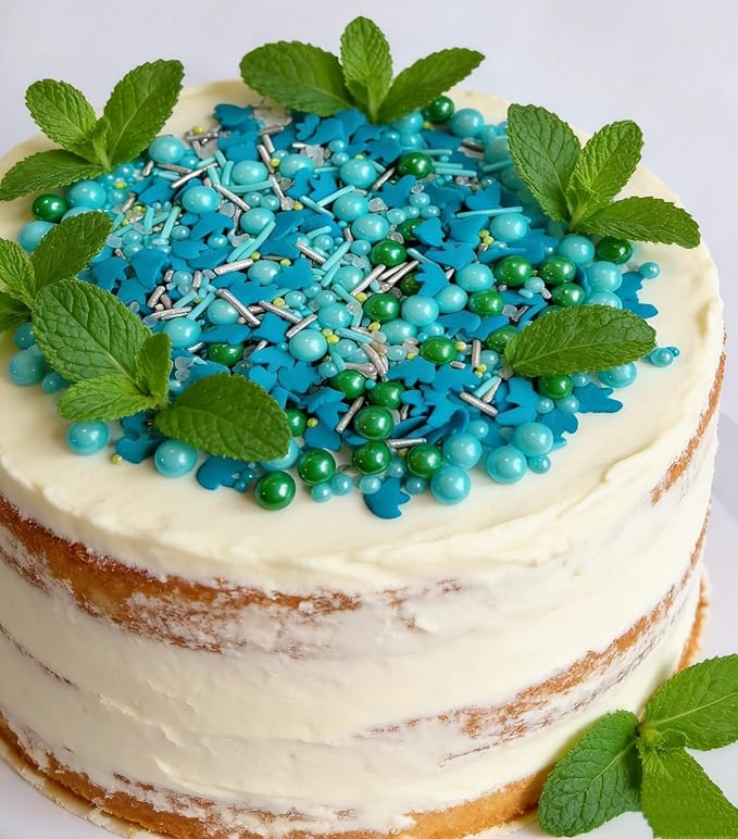 HeDeon&Rles Magical Marine Animals Ocean Elf-Dolphin Sprinkles Sprinkles for Baking Cake Icing Pancake Cupcake Decoration Wedding Birthday Christmas Halloween Supplies