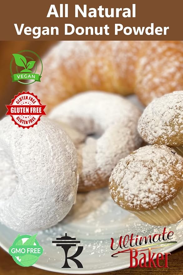 Ultimate Baker Vegan Non-Melting White Donut Sugar & Dusting Powder, White Snow Sugar Coating for Donuts and Icing, Gluten Free (80oz (5lbs))