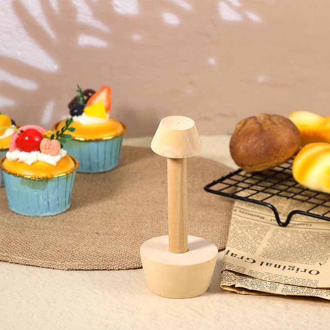 Tamper Pastry Tamper Tool, Double Side Wooden Egg Tampers Mold, Tart Molds for Kitchen Party Baking Tools Pie Tart and Quiche Pans