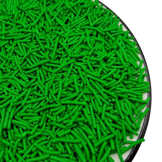 Jimmies Sprinkles, Edible Jimmy Sprinkles, Green Crunchy Jimmies Mix for Cake Decorating, Edible Cookie Cupcake Decorations for St Patrick's Day Baking and Christmas Party Treats