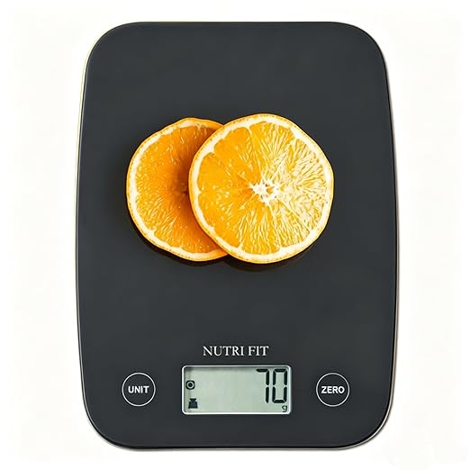 NUTRI FIT Digital Food Scale, 11lb Kitchen Scale Digital Weight, Cooking Scale for Food Ounces and Grams, 4 Units with 0.1oz/1g Precision, LCD Display with Tare Function