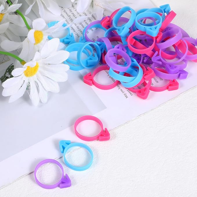 Piping Bag Ties 60 PCS Pastry Bag Ties Silicone Icing/Piping/Pastry/Frosting Bag-Ties Includes 3 Color Reusable Piping Bags Clips for Cupcakes Cookies and Pastry Seal