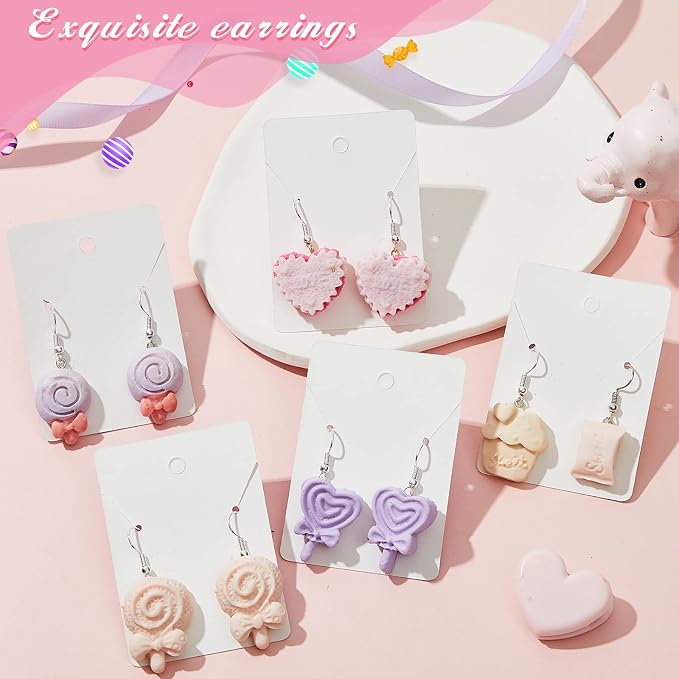 2 Pcs Sweets Polymer Clay Molds for Jewelry Making Candy Shape Ice Cream Lollipop Donut Chips Miniature Polymer Clay Molds Earrings Decoration