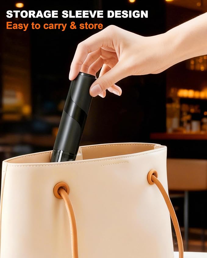 Electric Milk Frother Handheld with Cover (2AA Not Included) | Storage Cover - Easy To Carry Drink Mixer Handheld, Portable Frother for Coffee, Latte, Matcha, Cappuccino & Hot Chocolate